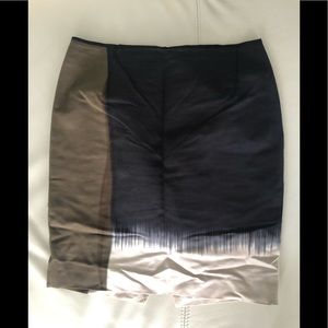 Elie Tahari color block tie die skirt